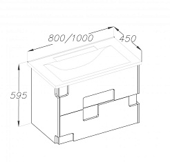  Мебель для ванной Санторини 100 – фотография-6